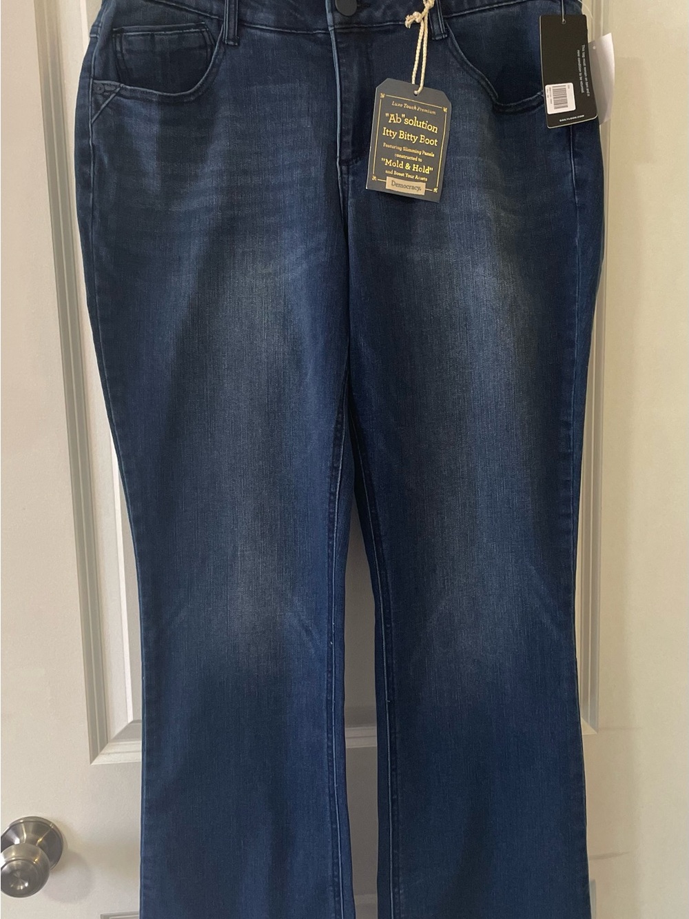 Democracy Women’s Artisanal Blue “Ab”solution Itty Bitty Boot Jeans Size 16W NWT - Picture 3 of 11